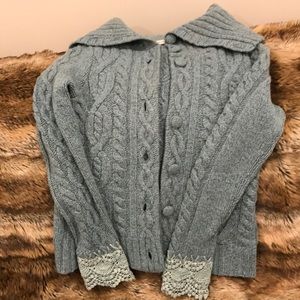 Sleeping on Snow wool femme fisherman cardigan